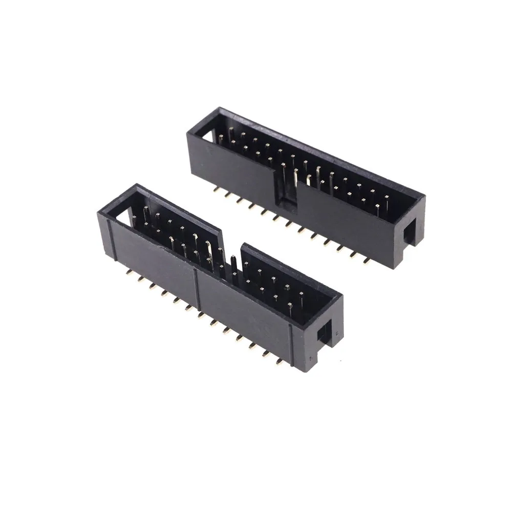 

100 шт. SMT 2,54 мм 2x13 контактов 26 P Закрытая Коробка PCB Штекерный разъем IDC разъем прямой 2 ряда 2,54 SMD