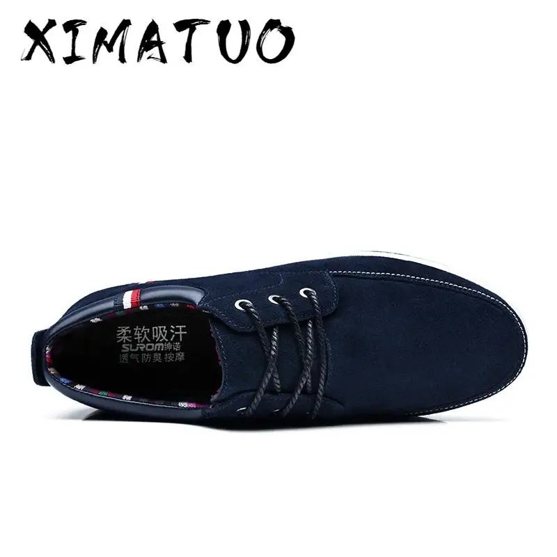 Men's Leather Casual Shoes Moccasins Men Loafers Luxury Brand Spring New Fashion Sneakers Male Boat Suede Krasovki | Обувь
