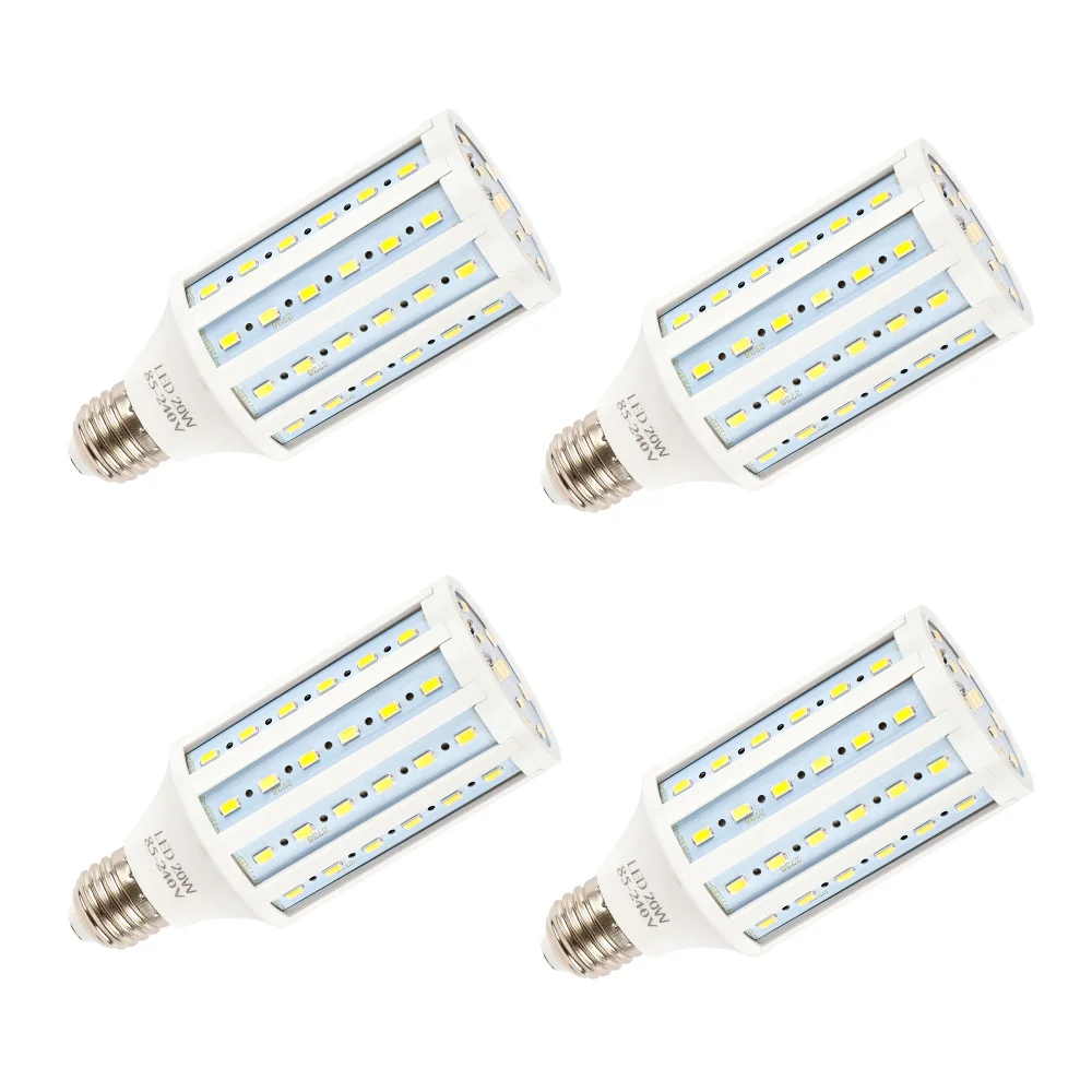 

4pcs 20W LED High Bright Photography Corn Lighting Bulbs E27 Base Cool White Warm Yellow Light For Softboxes Photo Video Studio