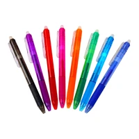 0 7mm erasable gel pen 8 color ink refill rod office school writing stationery accessories retractable button slide press handle