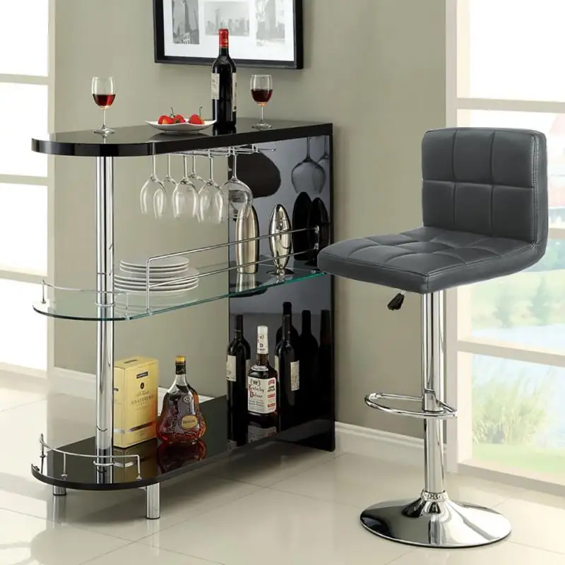 2pcs Bar Chair Modern Fashion Soft PU Leather Barstool Swivel Adjustable High Stool Kitchen Living Room HWC | Мебель