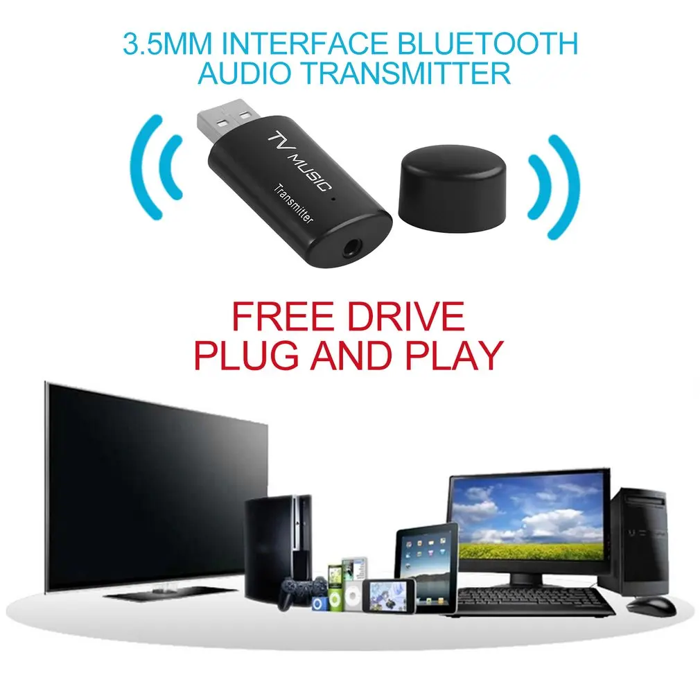 3.5mm Interface USB Audio Transmitter Wireless Stereo Music Box Dongle Adapter for TV/Computer/DVD/MP3 | Электроника