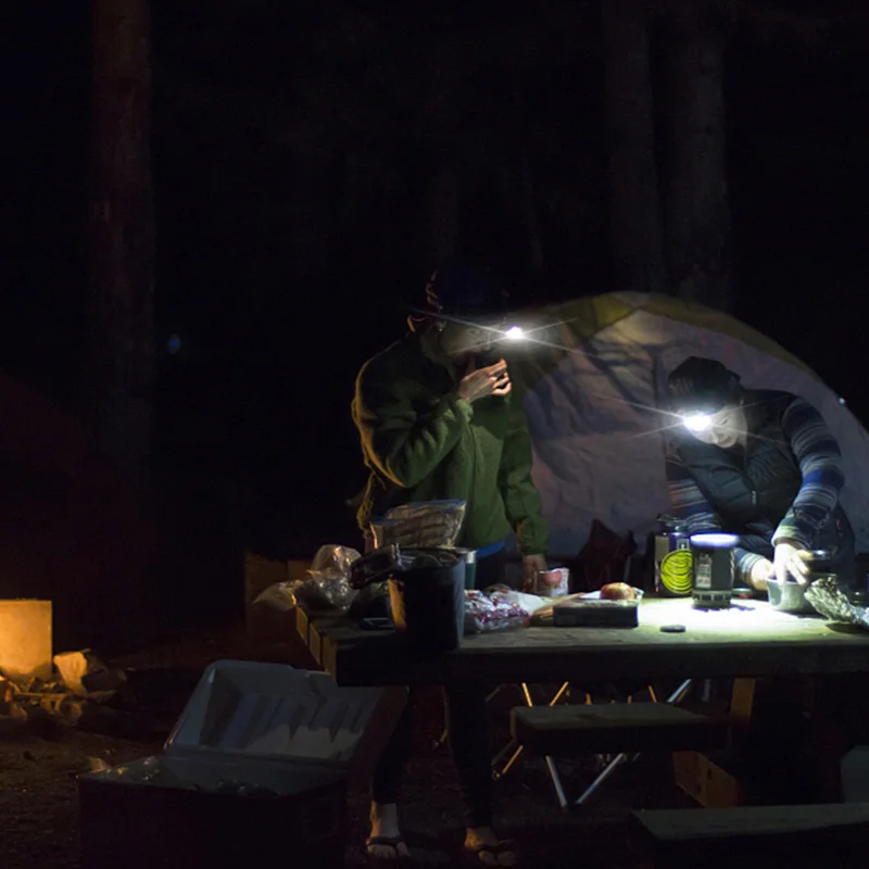 Суперъяркий светодиодный налобный фонарь с перезаряжаемым USB датчиком и