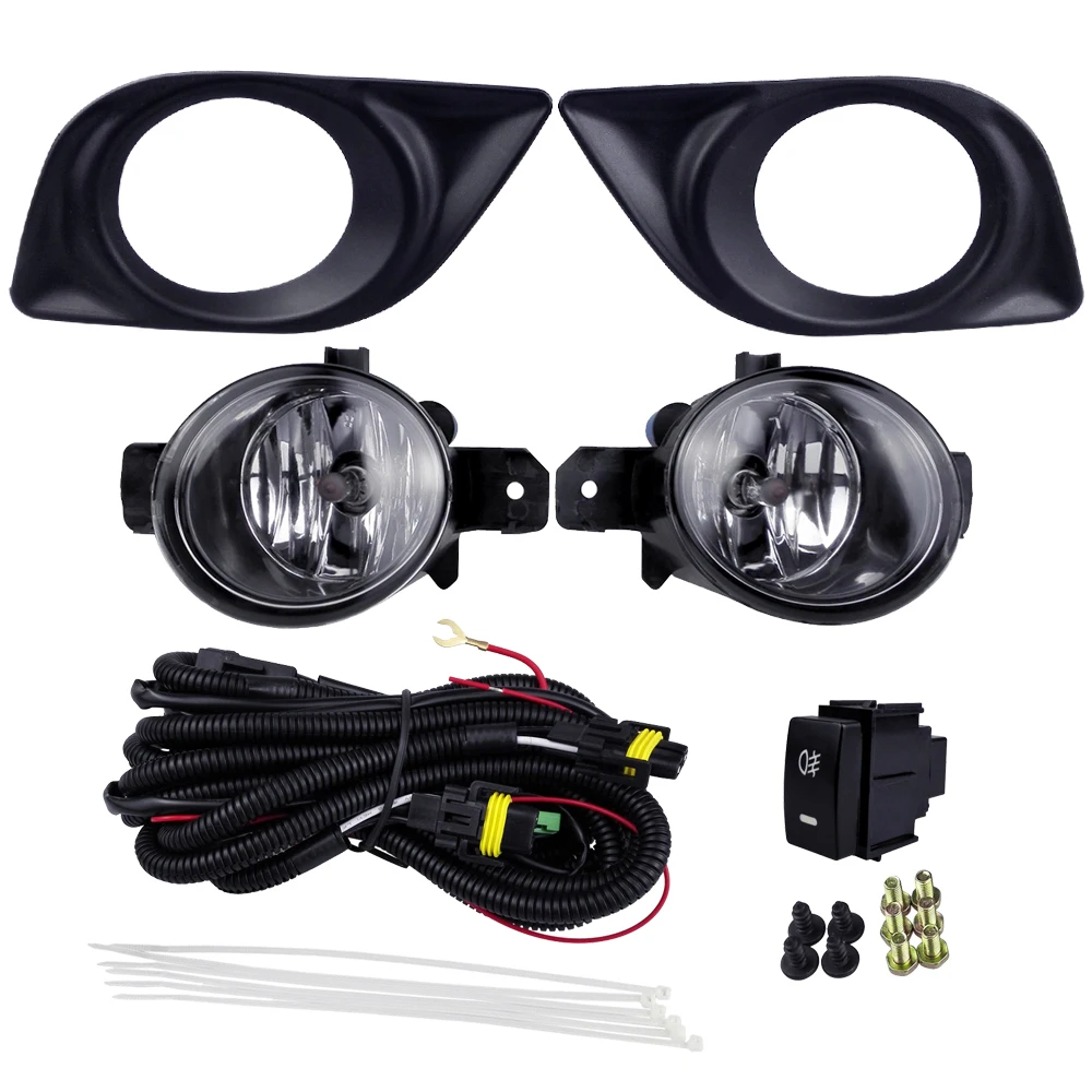 

Car Fog Lamp Kits Headlight Decoration For Nissan Sunny 2012 Versa 2012 Automobile Styling Lights with Wires 4300K 12V 55W
