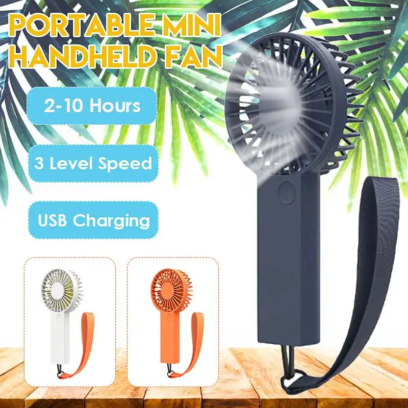

Mini USB Fan Portable Handheld Ventilador Rechargeable Handy Air Cooling Fan 3 Level Adjustable For Outdoor Home