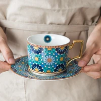 european style small luxury coffee cup dish tea cup set morocco style cup ins style english afternoon tea cup