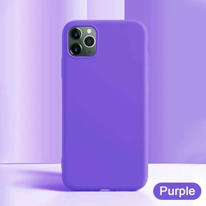 Ультратонкий прозрачный силиконовый чехол для телефона для iphone 11 Pro Max чехол для iphone XR XS Max X 7 8 6 6S Plus мягкая прозрачная задняя крышка из ТПУ - Цвет: Purple