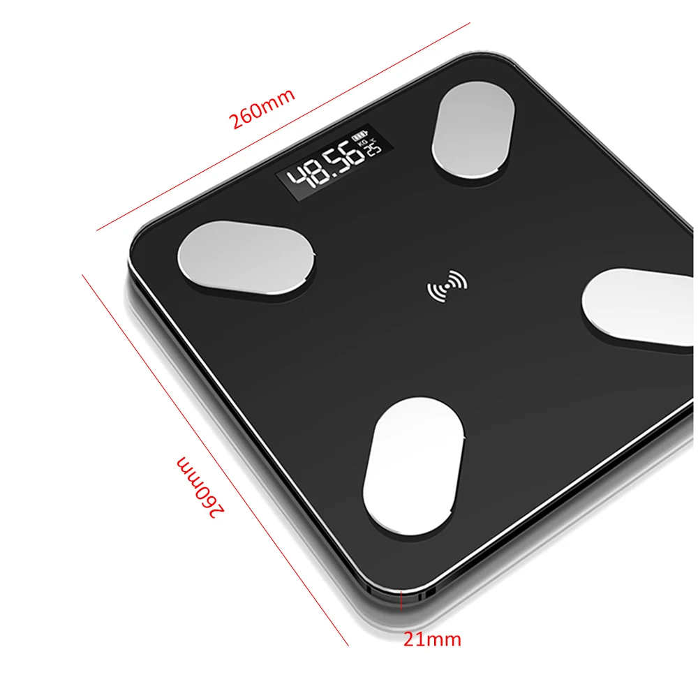 Intelligent Body Fat Scale BMI BT4.0 Electronic Digital Weight with Smartphone App Composition Analyzer | Инструменты