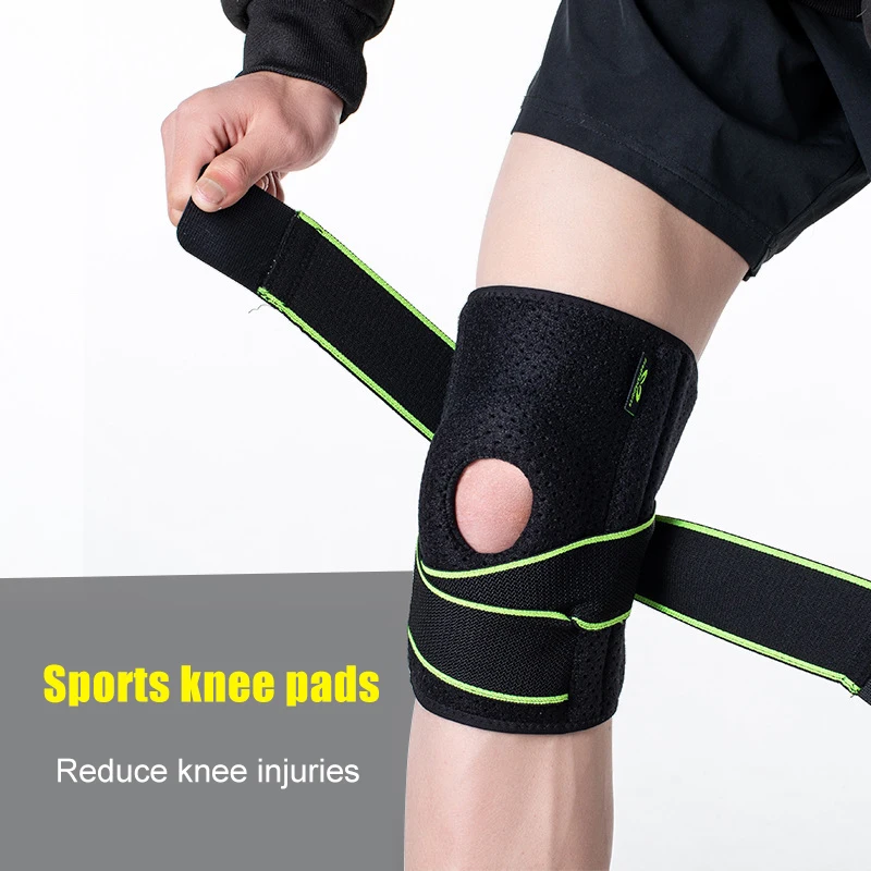 

Knee Brace Support with Strap for Protection Pain Relief Knee Compression Sleeve Wrap for Running Sports EIG88