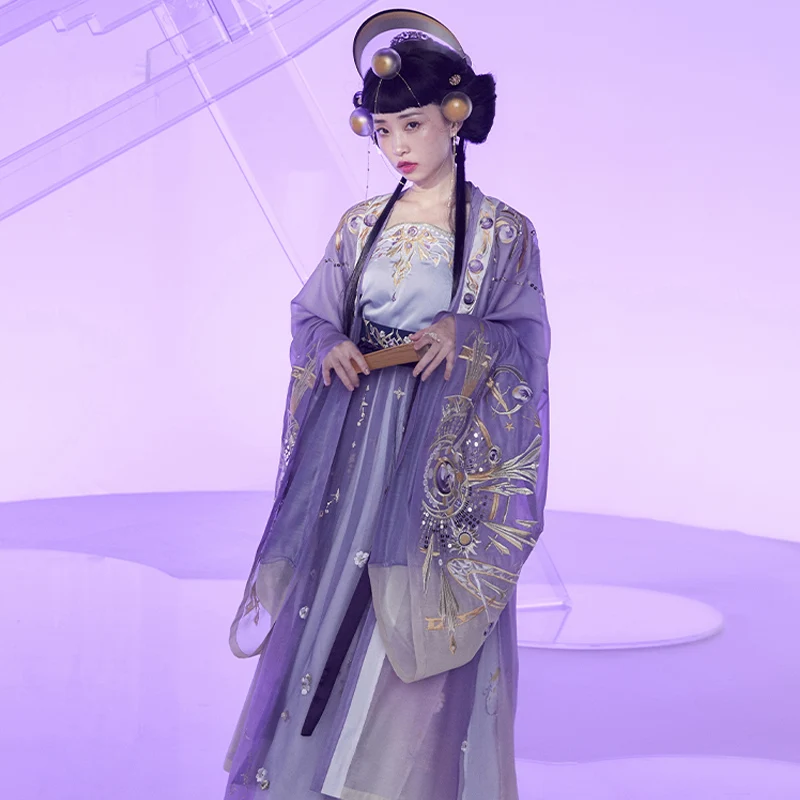 

Purple Hanfu Clothes For Women Adult Chinese Classical Dance Stage Performance Clothing Tang Dynasty Princess Costumes