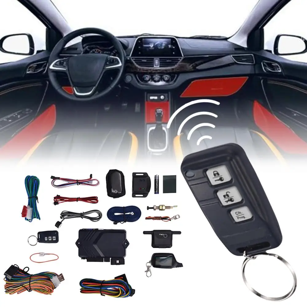 B9 Two-way Car Alarm Burglar System Keychain Anti-theft LCD Remote Control Key Fob with Start | Автомобили и мотоциклы