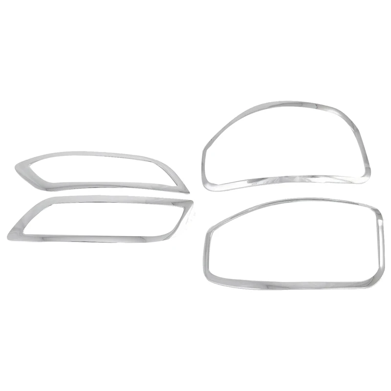 

For Hyundai Venue 2019 2020 Front Fog Light Lamp Cover Trim Decoration Frame & ABS Chrome Rear Tail Light Lamp Cover
