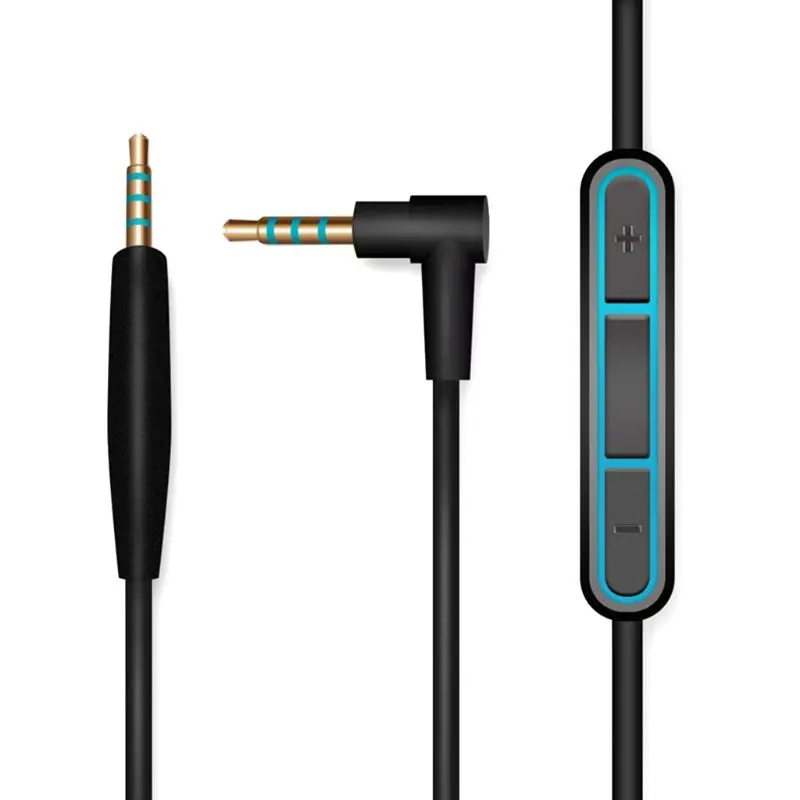 

3.5mm Jack AUdio Cable Cord with Mic Volume Control for QC25 QC35 Soundtrue OE2 New