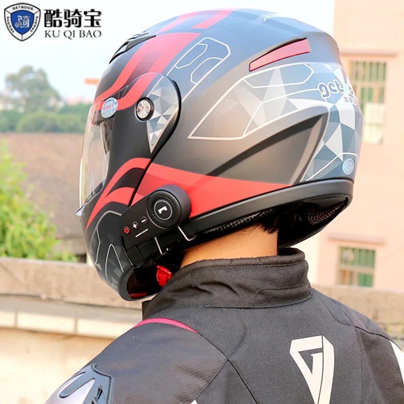 NEW  Motorcycle K1OBluetooth Flip up Helmets Double Visor Helmets Motorbike Racing Connect Phone Casque Moto Helmet