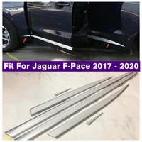 door molding body strip streamer protector panel molding cover trim for jaguar f pace 2017 2020 abs accessories car styling