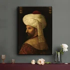 Султана Мехмета рисунок искусства Портрет, холст, живопись Wall Art Печать Плакаты настенные картины для Гостиная стены дома Cuadros