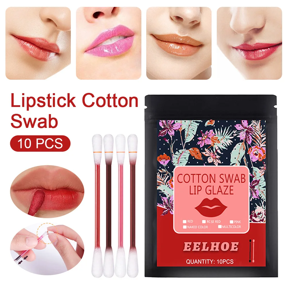 

1PC Tattoo Lipstick Cotton Swab Lipstick waterproof Long Lasting Non-Stick Lip Gloss Makeup for Party Date Daily Wear Shipping