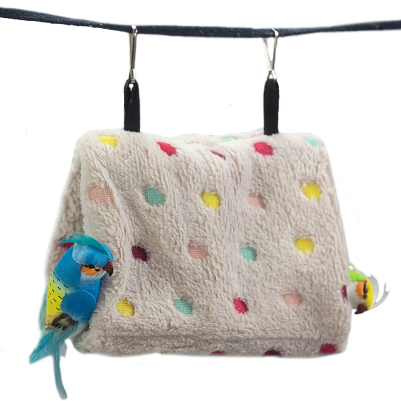 Bird Cage Parrot Cotton Nest Mini House Pet Budgie Warm Winter Hammock Hut Tent Bed Hanging Cave Products | Дом и сад