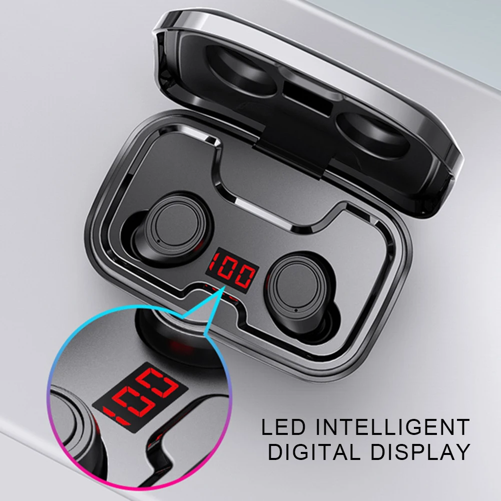 Миниатюрные Bluetooth наушники 5 0 TWS беспроводные гарнитура спортивные с зарядным
