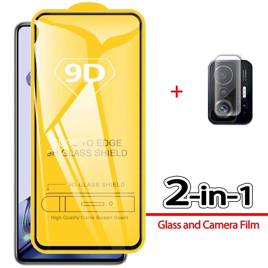 

2-in-1, Tempered Glass for Mi 11T Pro Glass Mi11T Xiaomi 11T Pro Camera Protection Mi11T Pro Screen Protector Mi 11 T Pro