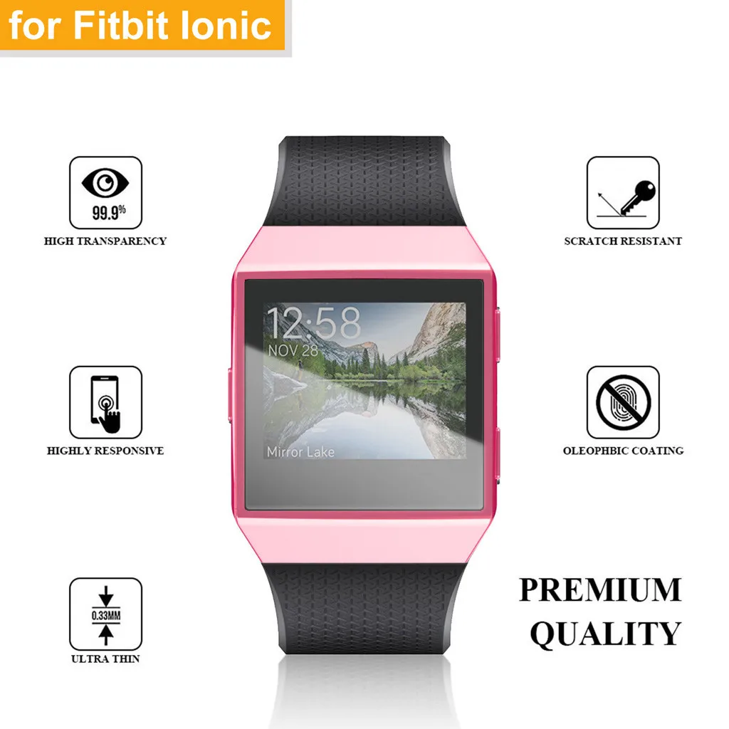 20/все вокруг экрана Защитный чехол для Fitbit Ionic Смарт часы покрытие из ТПУ протектор экрана закаленное 3D полное покрытие