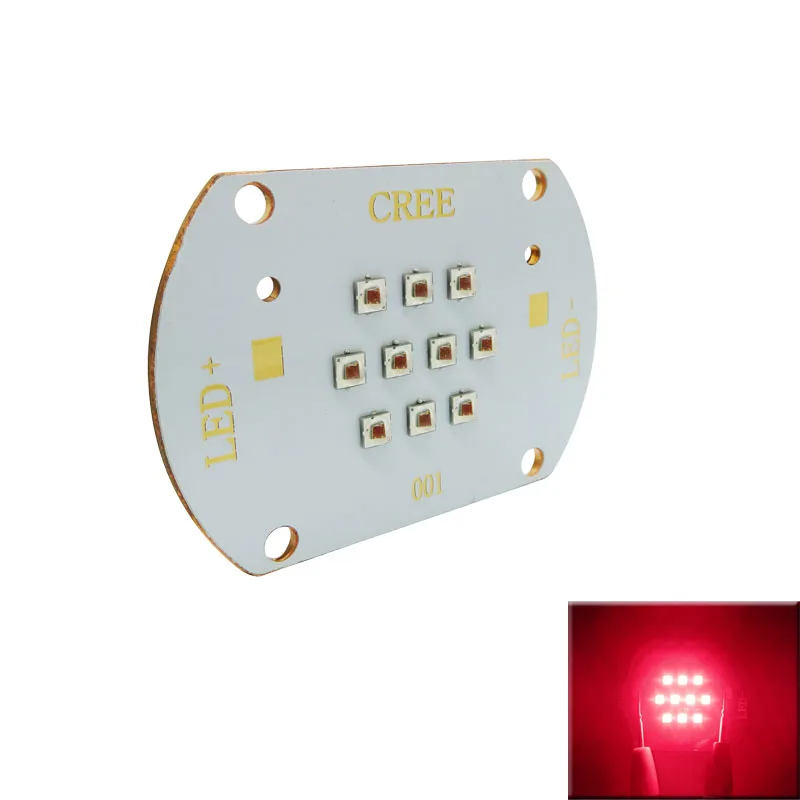 Светодиодная лампа 30 Вт Cree XLamp XP E2 XPE2 фото красный 660 нм Multichip светильник DC 20 25V