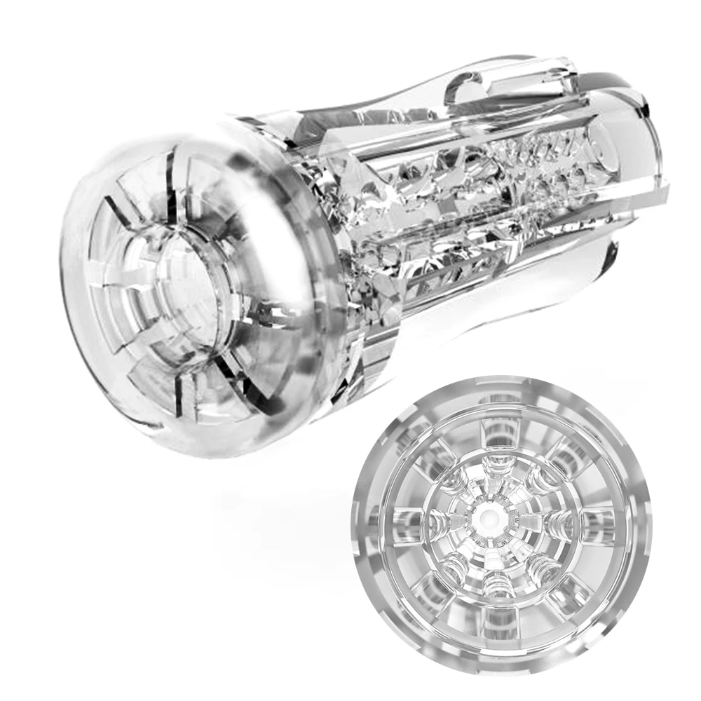 Кристальная силиконовая вагина Вагина чашка Мужской мастурбатор вибратор