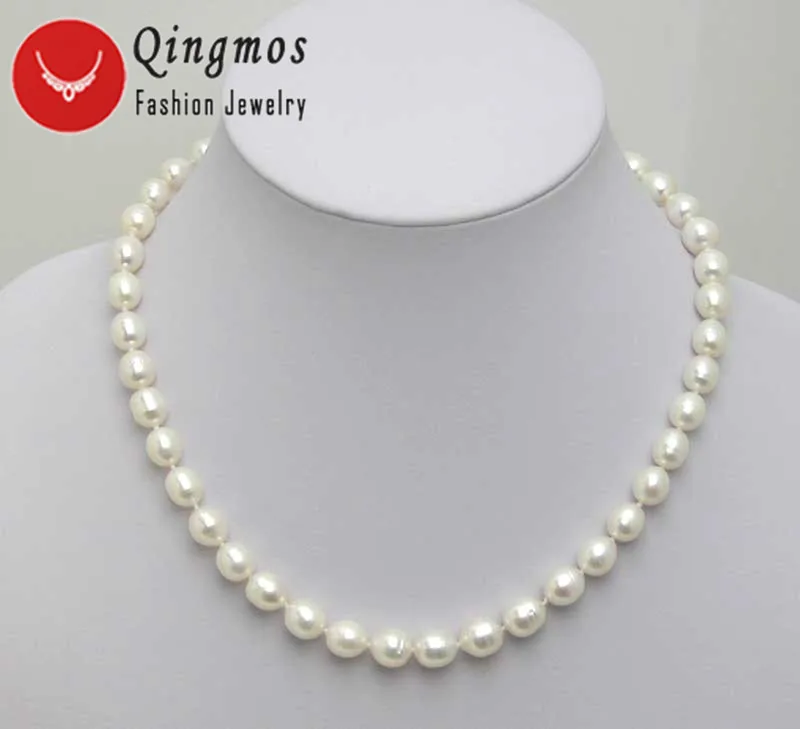 Ожерелье женское из натурального жемчуга 7-8 мм 17 дюймов | Украшения и аксессуары