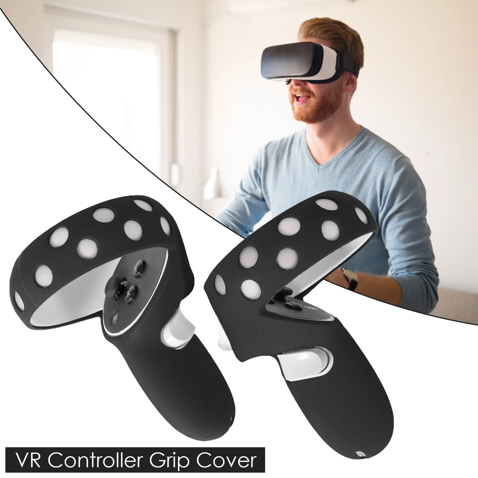 

VR Accessories Protective Cover For Oculus Quest 2 Touch Controller Silicone Cover Skin Handle Grip For Oculus Quest 2 Headset