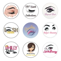 100pcs custom eyelashes logo stickers business cards clear name tags labels brand mink lashes lipgloss tubes makeup sticker