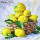 Алмазная картина Evershine, картина с изображением лимонов из мультфильмов, стразы, полная вышивка крестиком, украшение для кухни, алмазные вышитые фрукты