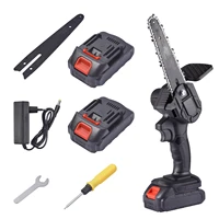 6 inch electric mini chain saws pruning chainsaw cordless garden tree logging trimming saw for wood cutting with lithium battery