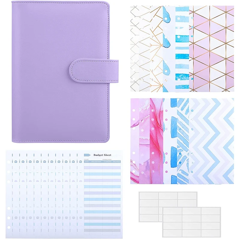 

A6 PU Binder Budget Cash Envelopes System Budgeting,Cash Envelopes,Expense Budget SheetsLabels for Money Saving