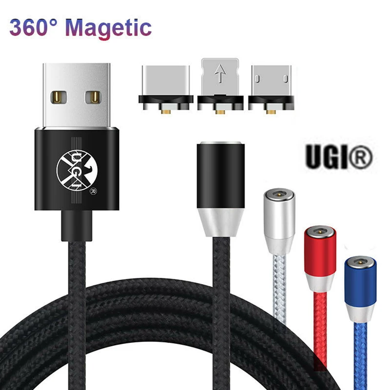 Магнитное зарядное устройство USB для зарядки 1 ~ 3 м кабель android-устройств iPhone 8 7 6s 6 5