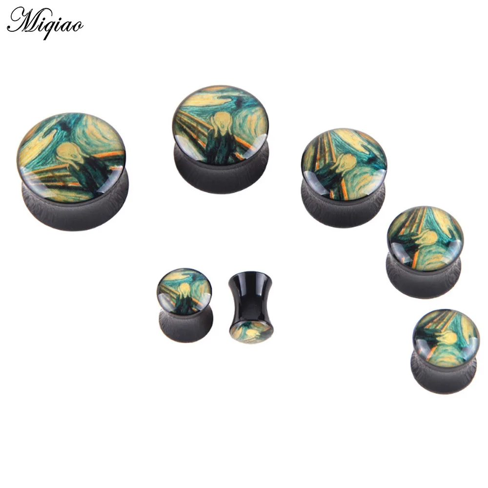 Miqiao новинка картина маслом Ван Гога акриловое удлинение ушей двойное кольцо