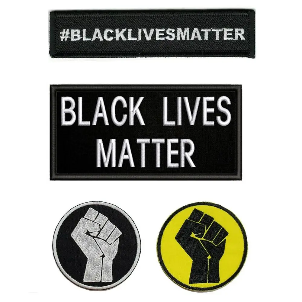 

Embroidery Decals Sewing Patches Fashion Cartoon BLACKLIVESMATTER Apparel Accessories Garment Stickers DIY Applique Trim Art