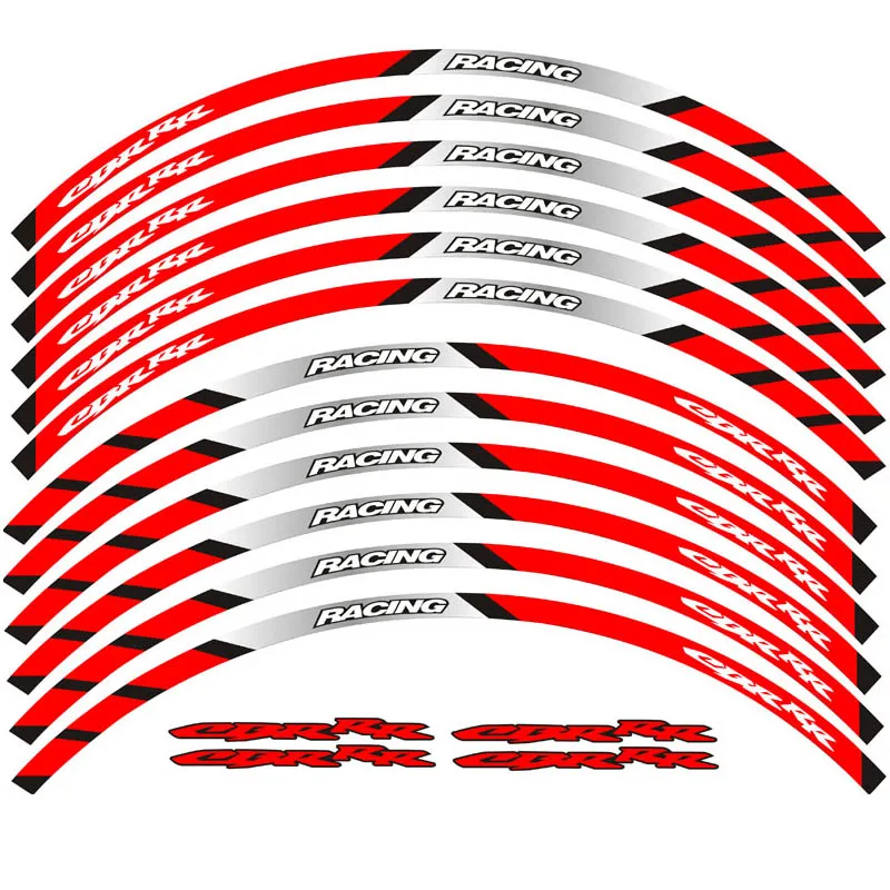 12 шт. светоотражающие полосы для колес мотоцикла Honda CBR250RR CBR600RR CBR1000RR CBR300RR CBRRR |