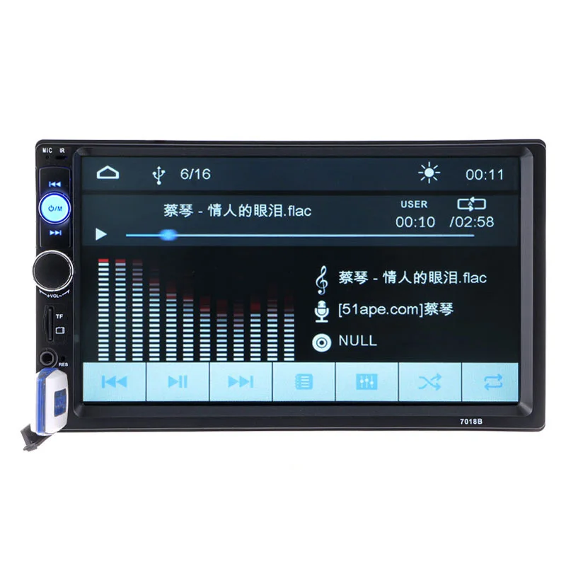 2 Din HD Car Multimedia Player Rear View Camera Bluetooth AUX Adapter Stereo FM Radio MP3 MP5 DVD Audio USB | Автомобили и
