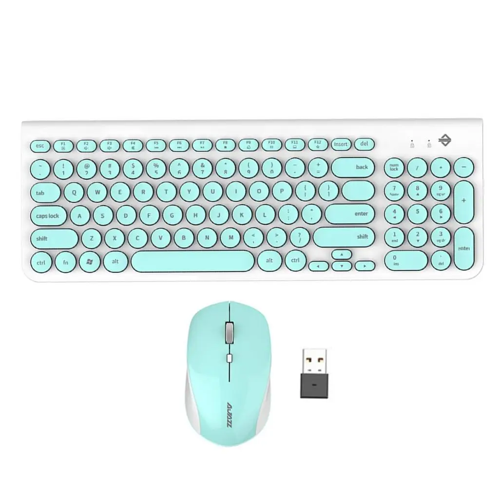 Ajazz 325i мини беспроводная клавиатура ретро панк круговой keycap ультра тонкий