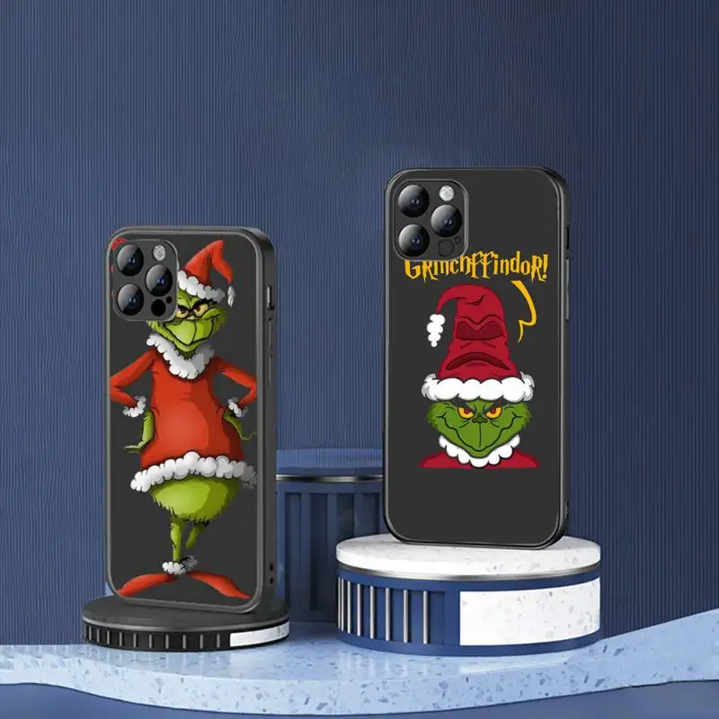 

Christmas Grinch Xmas Phone Case for iPhone 13 7 8 11 12 Pro X XS XR Samsung A S Note 10 21S 71 Plus pro Max mobile bags