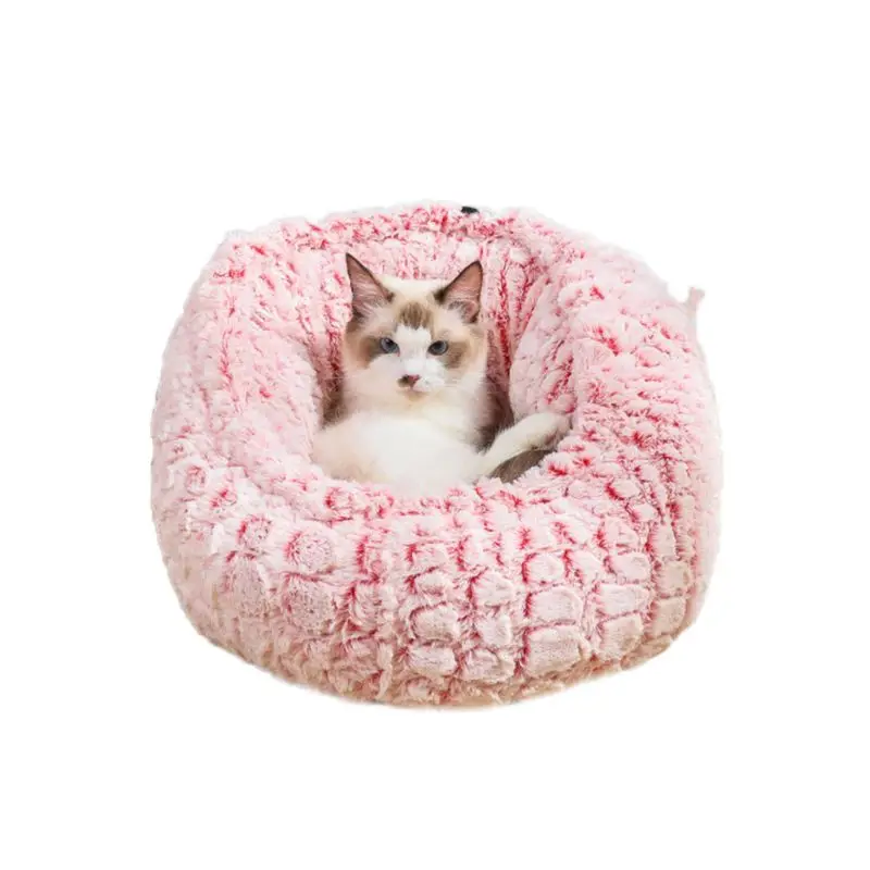 

Pet Cat Bed Warm Cave Nest Sleeping Bed Puppy House for Cats and Small Dogs K3NA