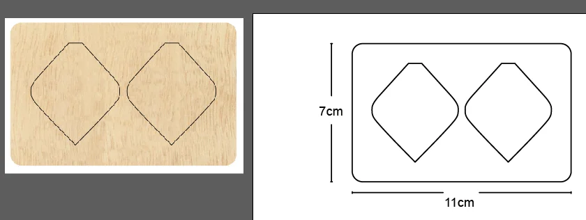 Капли воды серьги индивидуальные штампы DIY деревянные металлические для