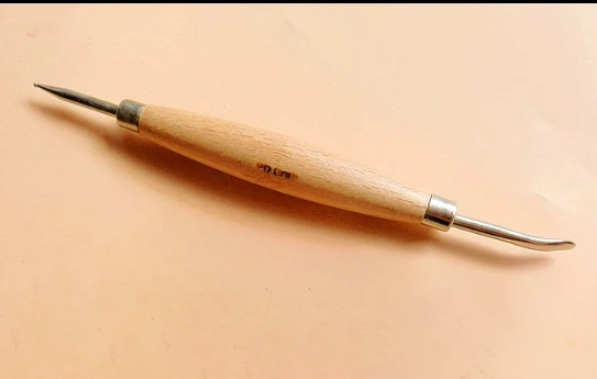 DIY инструмент для резьбы по коже стилус ложка Тип стеклоочистителя Воловья кожа