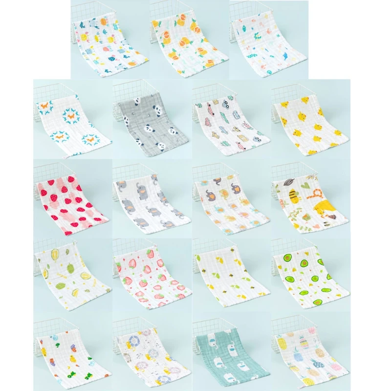 

25cm*50cm Muslin Cotton Baby Scarf Swaddle Bath Towel Newborns Handkerchief Bathing Feeding Face Washcloth Wipe Burp Cloths 87HD