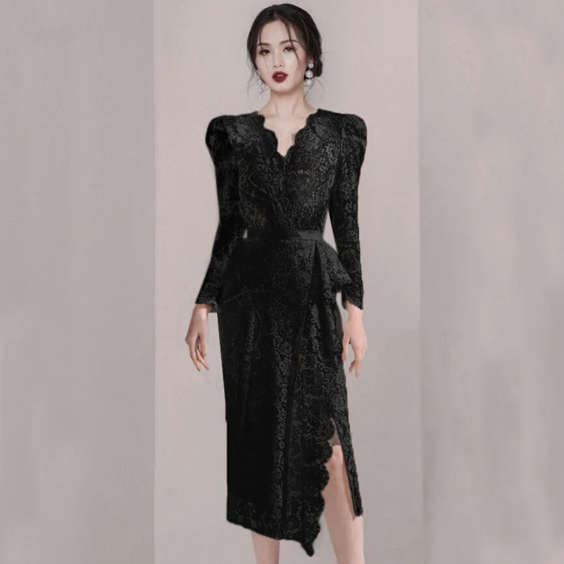 

CMAZ 2021 Party Outfits For Women Dress Elegant Midi Long Length Dresses Fashion Sexy Night Slim Vestidos Female Club Clothes