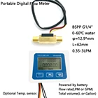 Цифровой расходомер US211M Lite USC-HS41TA 0,5-3.5LPM, считыватель потока 5 В, совместимый со всеми нашими датчиками потока воды с эффектом Холла и температурой