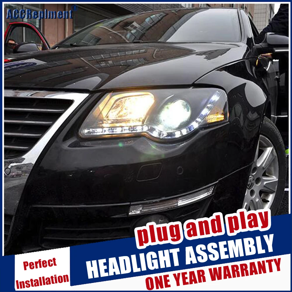 Автомобильный Стайлинг светодиодный ная фара для VW Passat ные фары 2006-2011