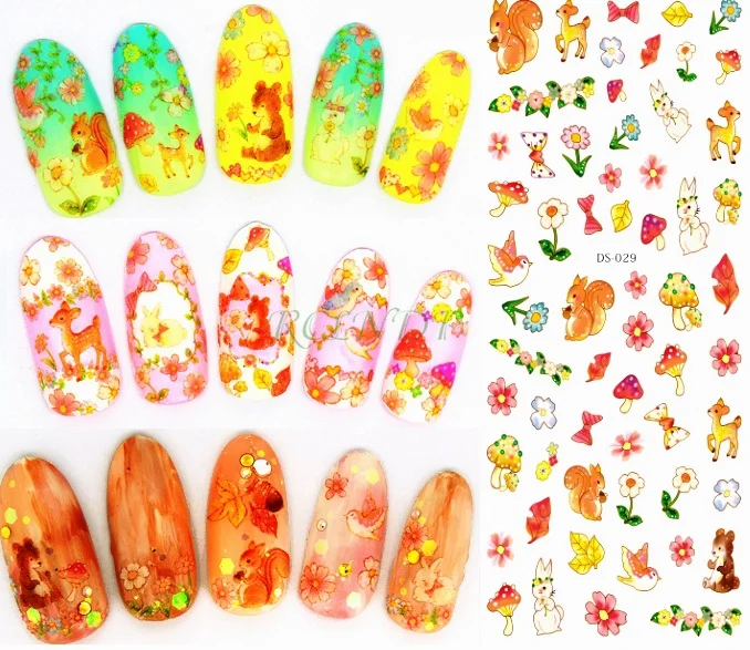 Водная наклейка для дизайна ногтей все украшения слайдеры банановые наклейки