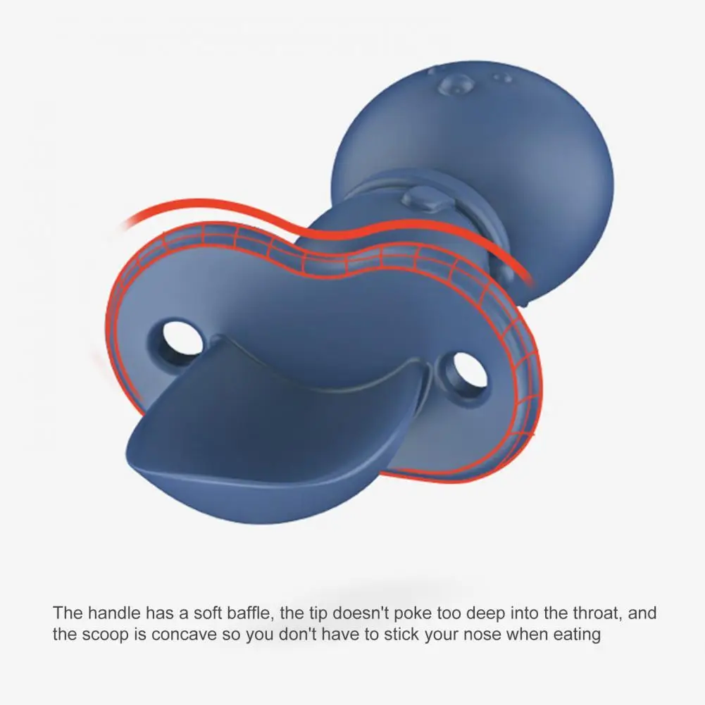 

1 Set Convenient Baby Table Fork Silicone Baby Dinner Spoon Ergonomic Multi-use Stretchy Comfortable Grip Baby Cutlery