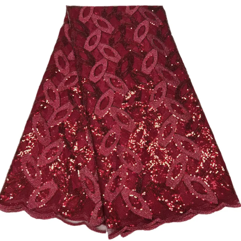

Африканская кружевная ткань 2021, нигерийские кружева с вышивкой, ткань с блестками, Высококачественная французская Тюлевая кружевная ткань ...
